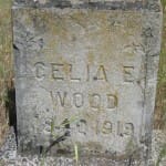 Cecila Wood Gravestone in IOOF Cemetery in Central Point. Cecila is Marvin S. Wood's sister. (Gary Wilkinson photo)